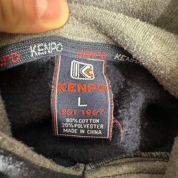 Vintage Kenpo Outer Banks Lifeguard Off-Duty Save Yourself Navy Hoodie Size L - Picture 3 of 5